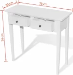 Τουαλέτα Κρεβατοκάμαρας Λευκή 79x30x74cm