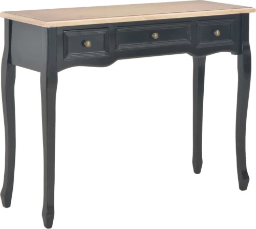 Τουαλέτα Κρεβατοκάμαρας Μαύρη / Πεύκο 100x35x78cm