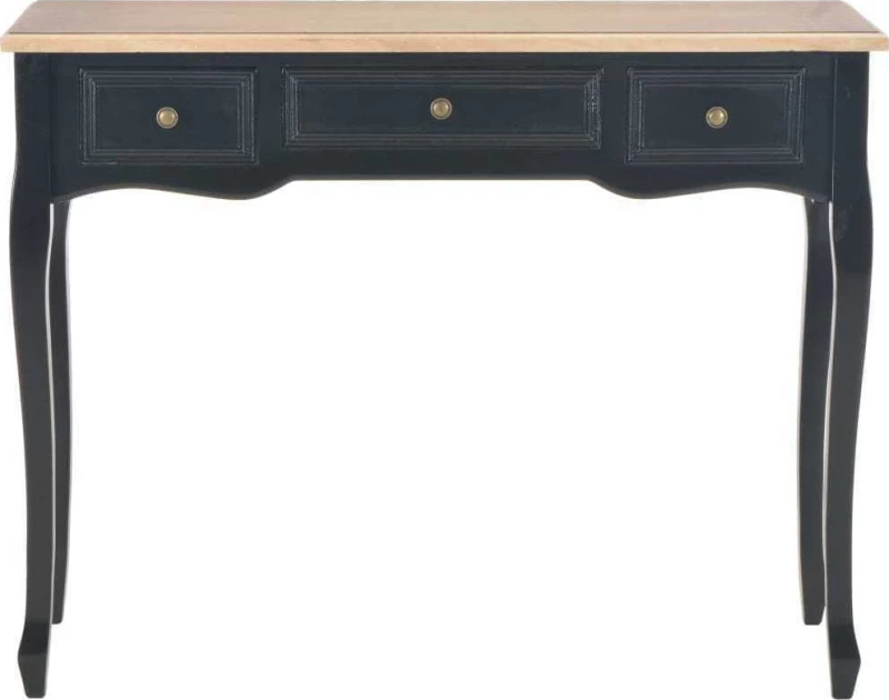 Τουαλέτα Κρεβατοκάμαρας Μαύρη / Πεύκο 100x35x78cm
