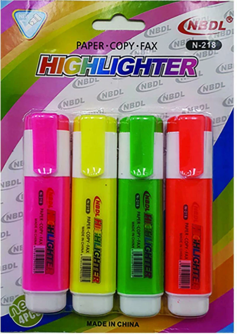 Justnote Μαρκαδόροι Υπογράμμισης 5mm 4τμχ