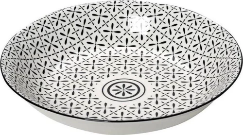 Espiel Layla Πιάτο Βαθύ Κεραμικό Μαύρο με Διάμετρο 23cm 6τμχ