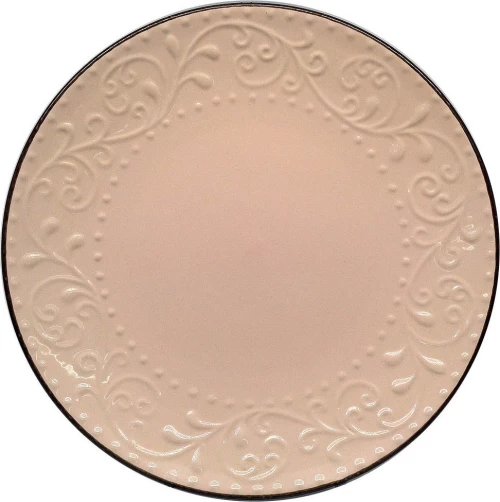 Ankor Πιάτο Ρηχό Κεραμικό Ροζ/Καφέ με Διάμετρο 27cm