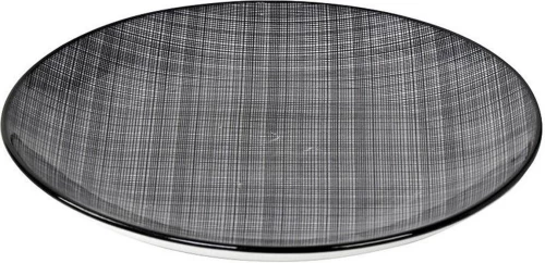 Espiel Linea Πιάτο Ρηχό Κεραμικό Γκρι με Διάμετρο 27cm 6τμχ