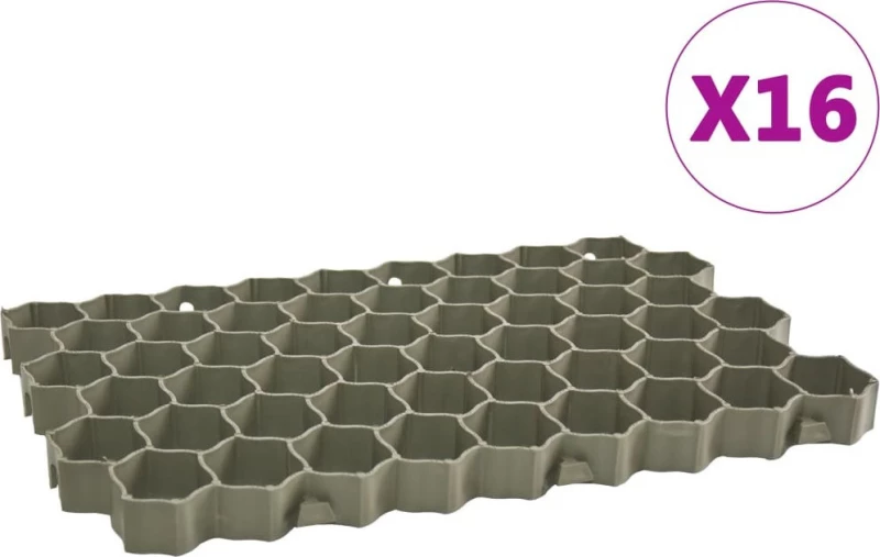 vidaXL Πλέγματα Γκαζόν 16τμχ Πράσινα 60x40x3cm 146280