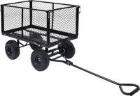 Καρότσι Κήπου Ρυμουλκούμενο Μαύρο 350kg 92582