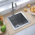 vidaXL 51498 Ένθετος Νεροχύτης 30x30cm Inox Σατινέ