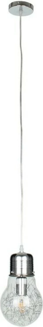 GloboStar Lamp Κρεμαστό Φωτιστικό Μοντέρνο Μονόφωτο Ασημί