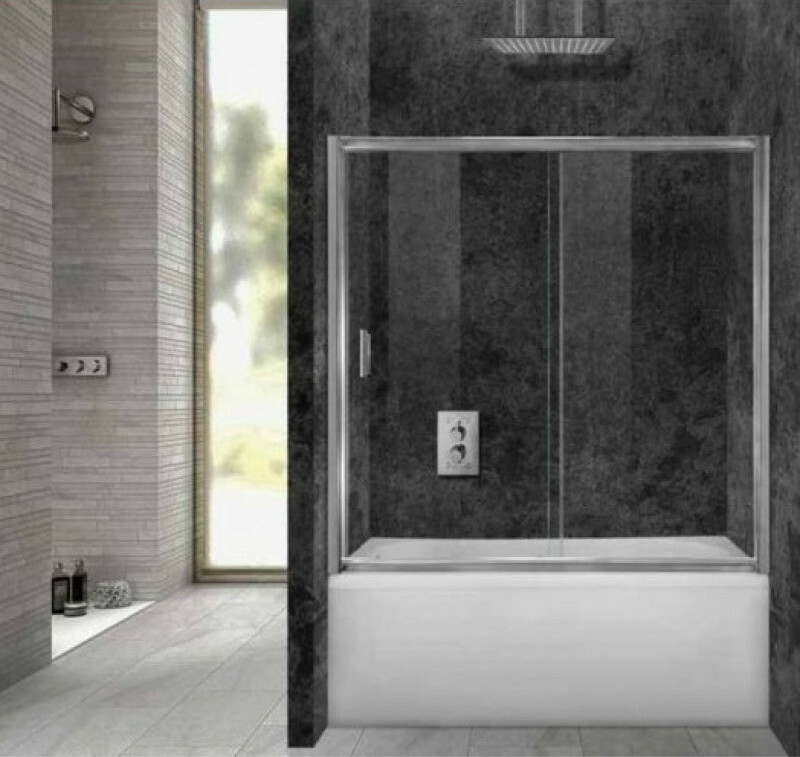 Aquarelle Bathtub 70 Διαχωριστικό Μπανιέρας 125-130x145cm Clear Glass