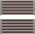 Deck WPC Περίφραξης Σκούρο Καφέ 2x14x360cm 7-08-PLFENCE20-110