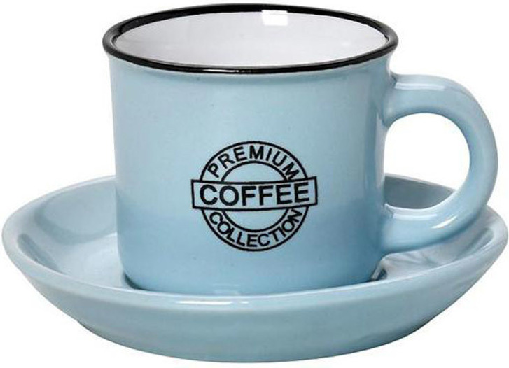 Espiel Coffee Σετ Φλυτζάνια Espresso από Πορσελάνη Γαλάζια 90ml 12τμχ