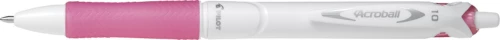 Pilot Στυλό Ballpoint 1.0mm με Ροζ Mελάνι Acroball Pure White