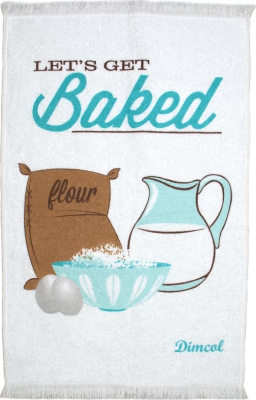 Dimcol Πετσέτα Κουζίνας Baked Λευκό 40x60cm