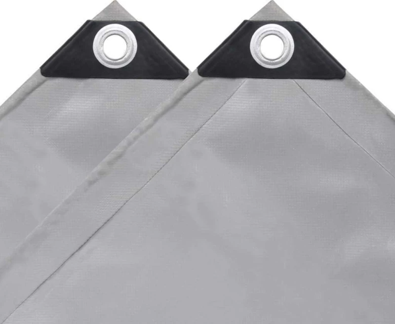 vidaXL Μουσαμάς 650gr/m² Γκρι 4x7m 43816