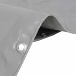 vidaXL Μουσαμάς 650gr/m² Γκρι 4x7m 43816