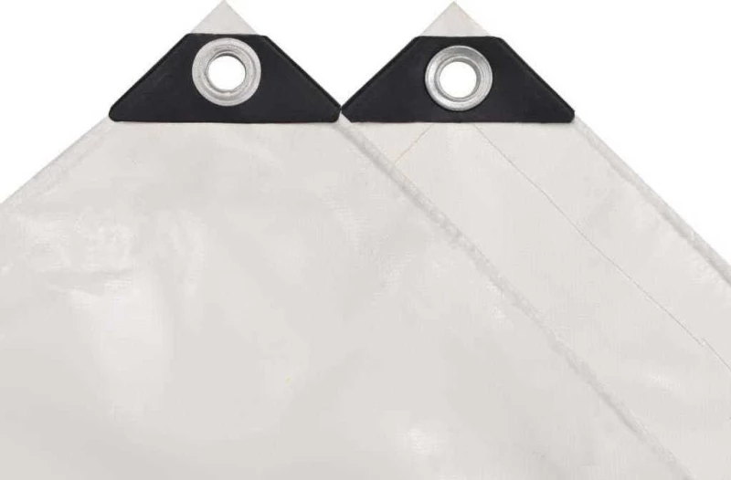 vidaXL Μουσαμάς 650gr/m² Λευκός 4x6m 43845