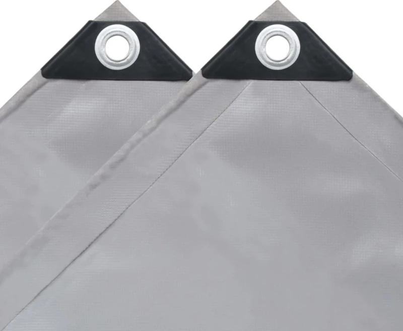 vidaXL Μουσαμάς 650gr/m² Γκρι 3x5m 43811