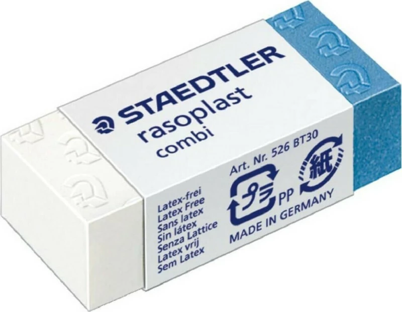 Staedtler Γόμα για Μολύβι και Στυλό Combi Bt30 Λευκή/Μπλε 240370