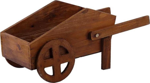 Espiel Καρότσι Ξύλινο Σκούρο Καφέ 30x14x14cm