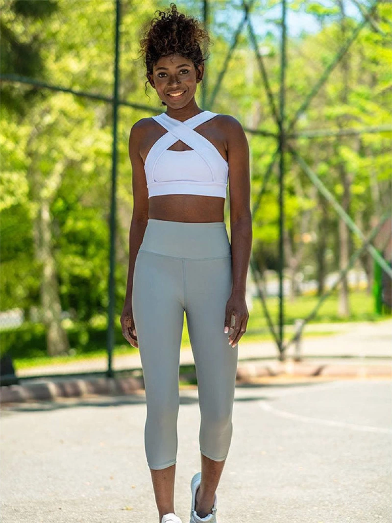 Ψηλόμεσο capri push-up και σύσφιξης Q-297 Water Green