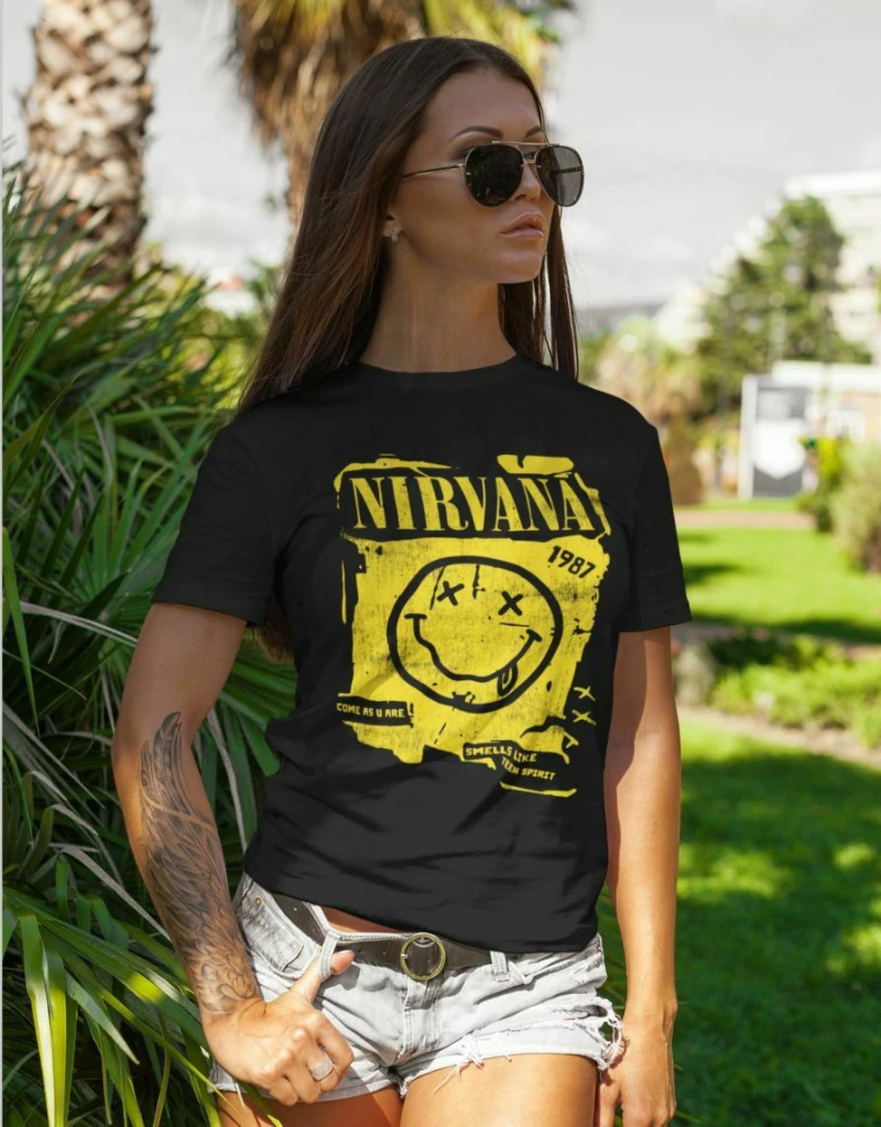 Nirvana W t-shirt - BLACK