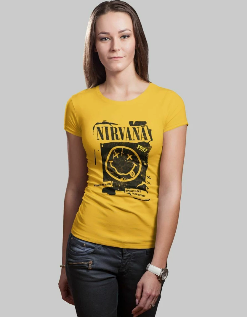 Nirvana W t-shirt - BLACK