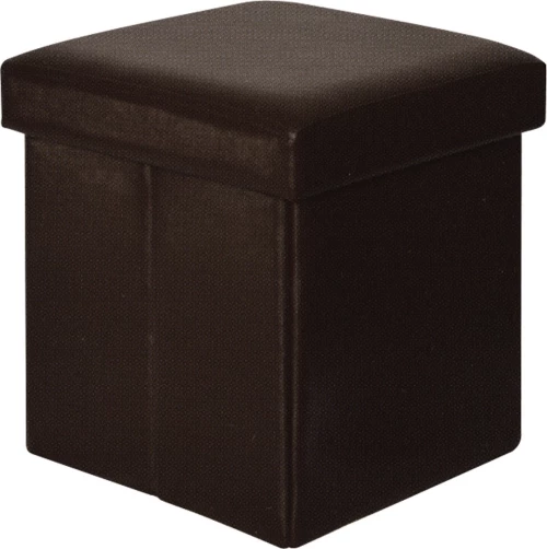 Σκαμπό Σαλονιού Orion με Αποθηκευτικό Χώρο Σκούρο Καφέ 38x38x38cm