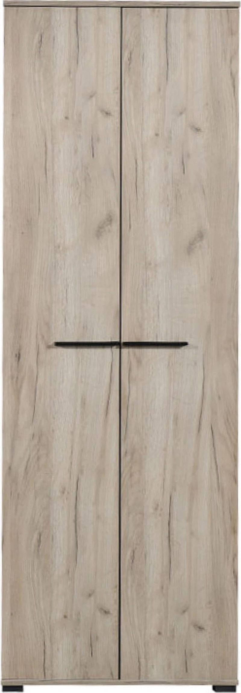 Lorca Έπιπλο Εισόδου με Κρεμάστρα Grey Oak / Μαύρο 67.5x40x195cm
