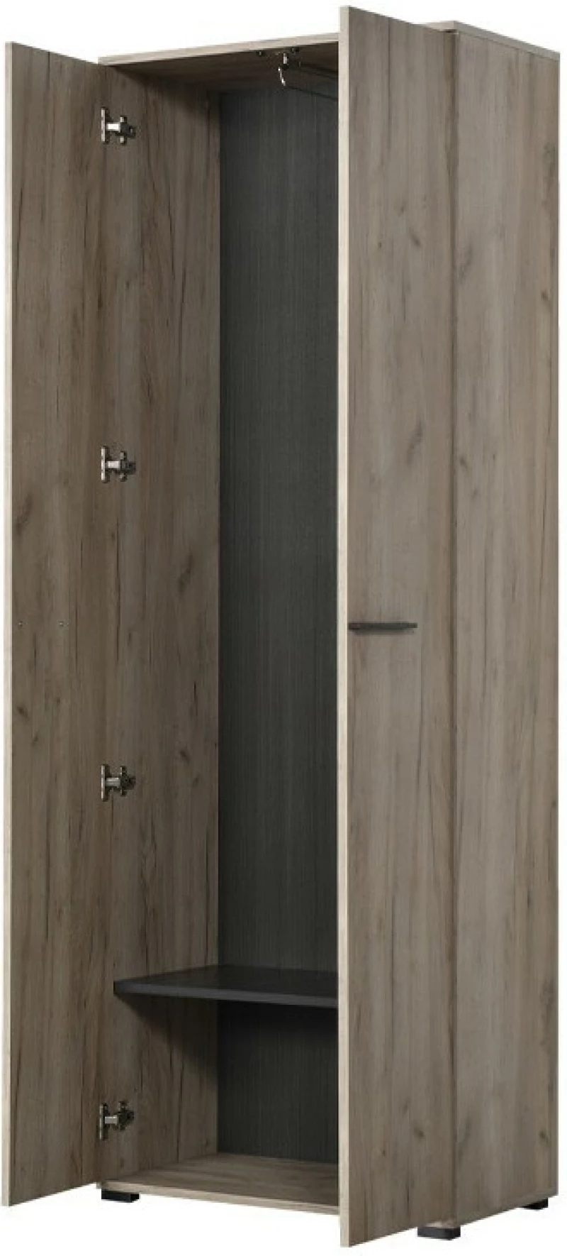 Lorca Έπιπλο Εισόδου με Κρεμάστρα Grey Oak / Μαύρο 67.5x40x195cm