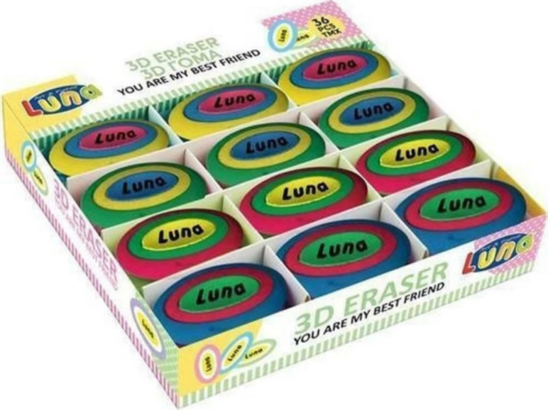 Luna Γόμα για Μολύβι Οβάλ 3D (Διάφορα Σχέδια/Χρώματα) 0620562