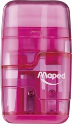 Maped 049211 Διπλή Ξύστρα με Γόμα Διαφανής - Ροζ