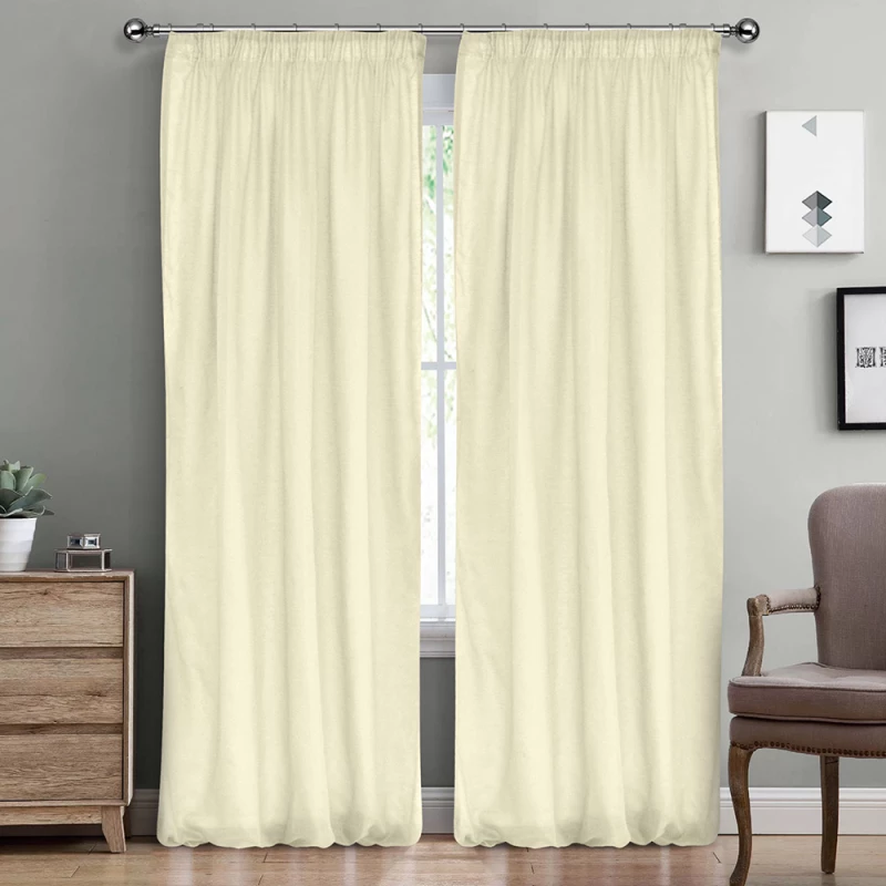 Lino Home Κουρτίνα Line με Τρέσα 300x295 102 Beige