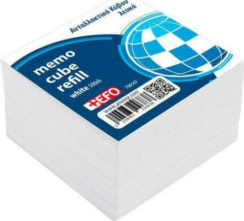 +Efo Κύβος Λευκός 500 φύλλα Λευκό