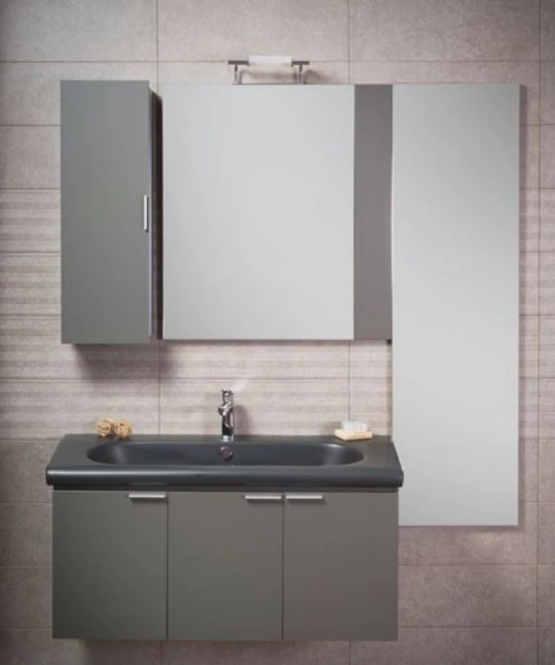 Adamidis Velvet Master 103 Πάγκος με Νιπτήρα 99.5x43x48cm White/White