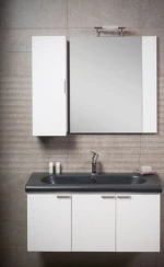 Adamidis Velvet Master 103 Πάγκος με Νιπτήρα 99.5x43x48cm White/White