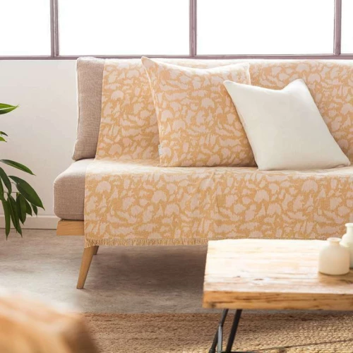 Gofis Home Ριχτάρι Πολυθρόνας Simone 180x180 Mustard 458/04