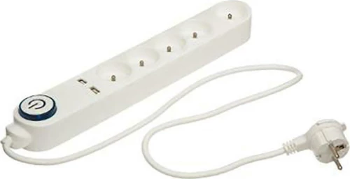Plastona Πολύμπριζο Χ5 + 2USB θύρες 07.133664