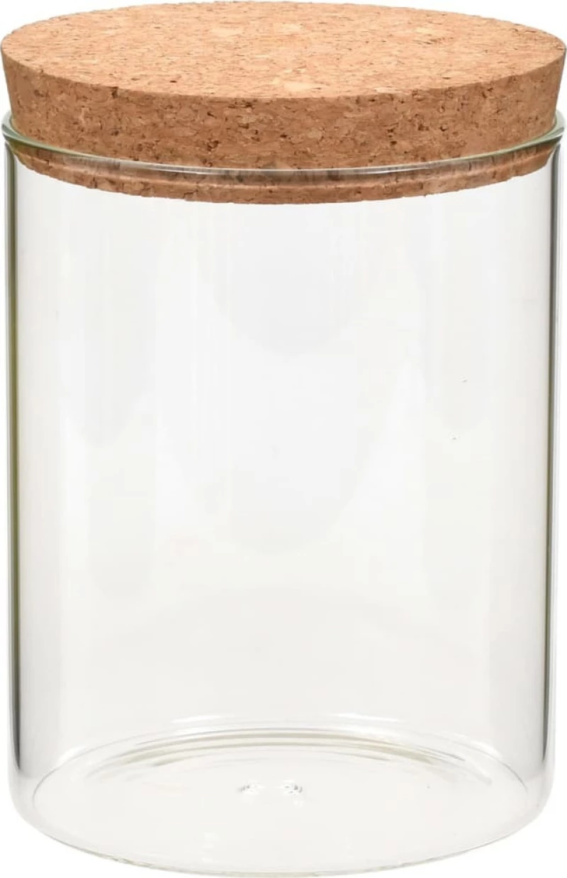 vidaXL Δοχείο Γυάλινο με Καπάκι Φελλού 650ml 6τμχ