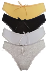 ΓΥΝΑΙΚΕΙΑ ΕΣΩΡΟΥΧΑ ΣΛΙΠ BIKINI ΒΑΜΒΑΚΕΡΑ - ΓΚΡΙ/ΛΕΥΚΟ/ΜΑΥΡΟ/ΜΠΕΖ 4 ΤΕΜΑΧΙΑ