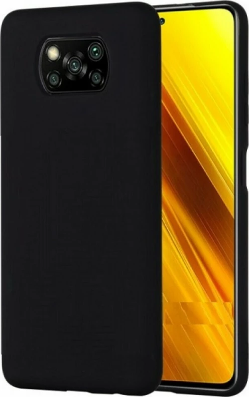 Oem Θήκη Σιλικόνης Matt Για Xiaomi Poco X3 NFC Μαύρη