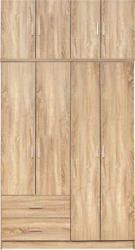 Ντουλάπα Τετράφυλλη με Πατάρι 120x42x241cm