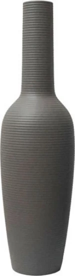 Marhome Διακοσμητικό Βάζο Κεραμικό Γκρι 15x15x58cm