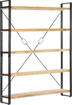 Βιβλιοθήκη με 5 Επίπεδα 140 x 30 x 180 εκ. Μασίφ Ξύλο Μάνγκο