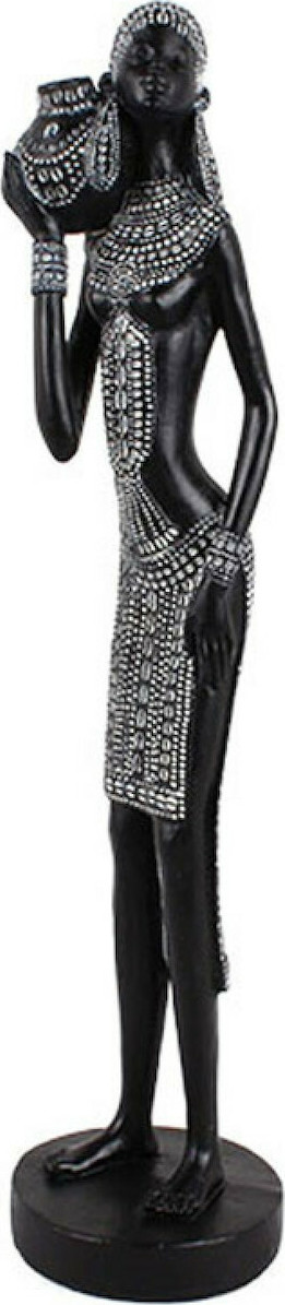 InTheBox Διακοσμητικό Αγαλματίδιο Πολυρητίνης Iramba 2 Μαύρο 9x9x35cm