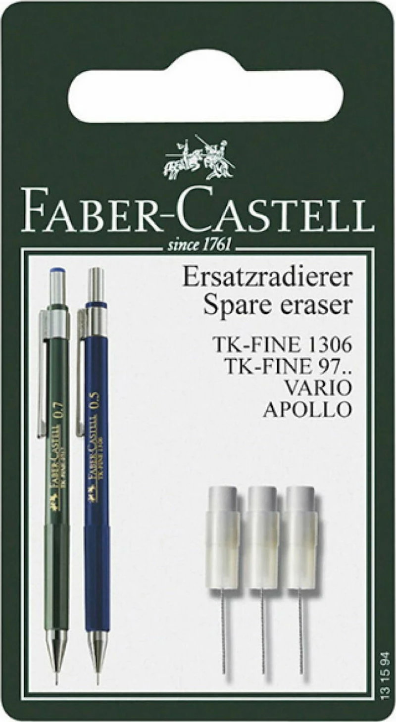 Faber-Castell Σετ Γόμες για Μολύβι Ανταλλακτικές 131594
