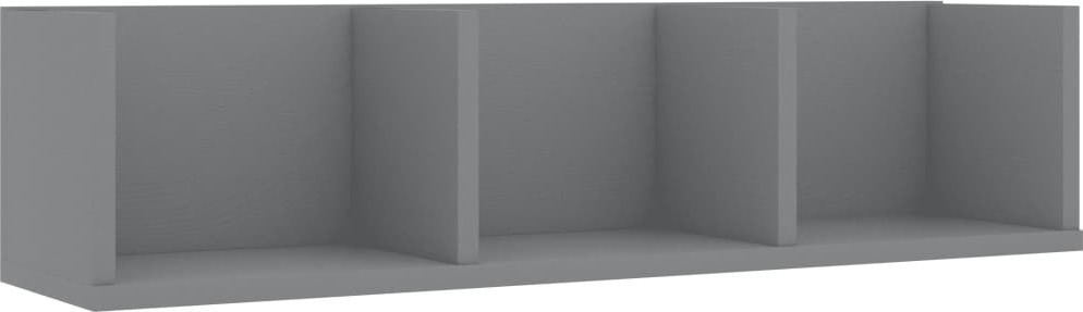 Ράφι Τοίχου για CD Γκρι 75 x 18 x 18 εκ. Μοριοσανίδα