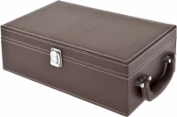 Iliadis Μπουκαλοθήκη Δερμάτινη Καφέ 20X35X12