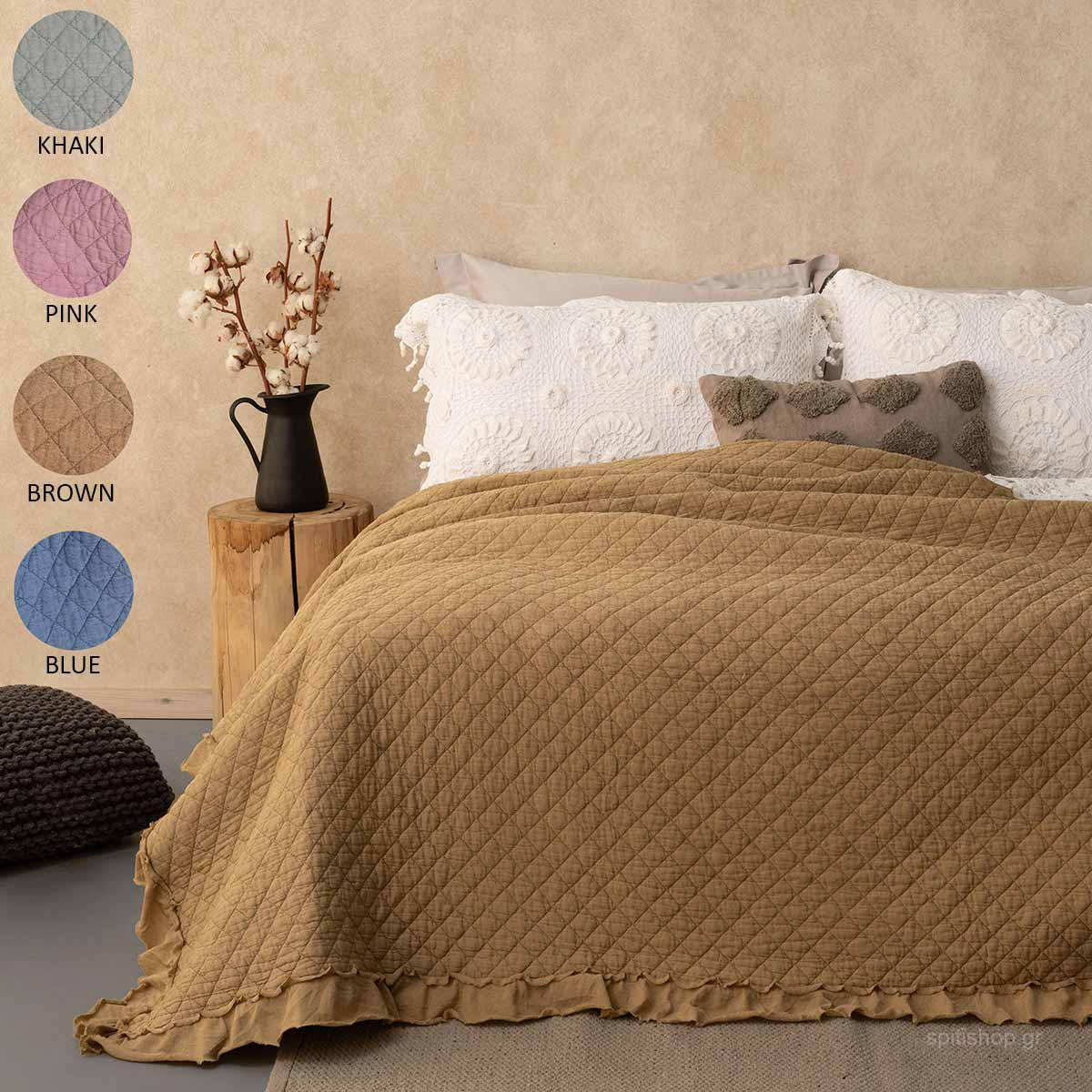 Palamaiki Κουβερλί Υπέρδιπλο 240x260 Jocelyn Pink