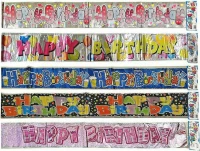 HOMie 3726 Happy Birthday Μεταλλιζέ 180x12cm