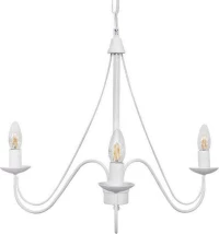 Heronia S-11 3/L WH Πολυέλαιος 3xE14 με Κεράκια Λευκός 01-0268