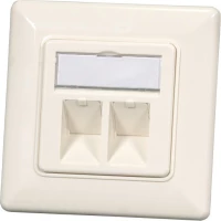 Προσοψη Πριζας 2Χ Χωρις Keystone 80*80 Με Κληση Et-25085V2